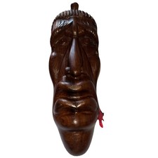 Maschera etnica legno usato  Novara