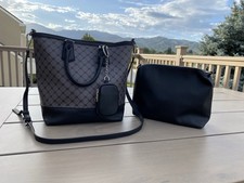 STEVE MADDEN SM LOGO Bolsa Tote Transversal Conjunto de 3 Peças Preto Cinza comprar usado  Enviando para Brazil