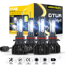 9006 9005 LED Headlight KIT Combo Bulbs 10000K High Low Beam Super Bright White comprar usado  Enviando para Brazil