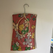 VINTAGE 1950S BOLSA DE PANO FLORIDA CABIDE DE METAL LAVANDERIA comprar usado  Enviando para Brazil