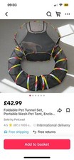 Foldable pet tunnel for sale  GRAYS