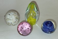 Four glass paperweights for sale  ASHFORD
