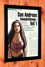 Grand Theft Auto GTA San Andreas PS2 Xbox PS3 pôster promocional antigo / página de anúncio emoldurada, usado comprar usado  Enviando para Brazil