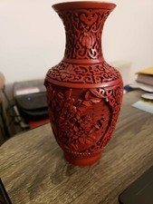 Tall carved cinnabar for sale  Chesterfield