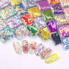 Unhas coloridas Glitter Pó Sequins Laser Flocos Sacos Nail Art Decoração comprar usado  Enviando para Brazil