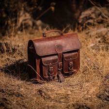 Usado, Maleta de ombro masculina de couro genuíno para laptop mensageiro feita à mão nova bolsa comprar usado  Enviando para Brazil