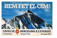 PEGATINA CAIXA BARCELONA A L´EVEREST 2ª EXPEDICIÓ VESSANT TIBET 28 D´AGOST 1985 comprar usado  Enviando para Brazil