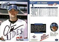 Cartão de controle remoto Jim Mann assinado 2000 Blueline Q-Cards Norfolk Tides *Autógrafo Den* comprar usado  Enviando para Brazil