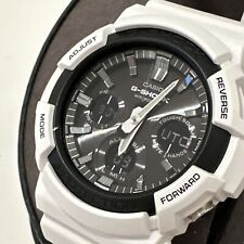 Usado, Relógio Casio G-Shock masculino solar Ana-Digi mostrador preto resina branca 53 mm GAS100B-7A comprar usado  Enviando para Brazil