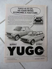 Zastava yugo gtl d'occasion  Champigny-sur-Marne
