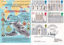 Conjunto completo de 5 selos de Natal Error 5RN20dB. Cdr. assinado pelo FDC R.M. Davey On comprar usado  Enviando para Brazil