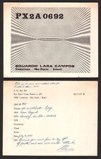 Cartão postal 1975 QSL rádio PX2A0692 estação de rádio amador Brasil comprar usado  Enviando para Brazil