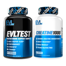 Usado, EVL EVLTest + Creatine1000 120ct: Dupla de Desempenho Masculino, Força, Recuperação, Teste comprar usado  Enviando para Brazil