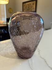 crackle glass vase for sale  Saint Louis