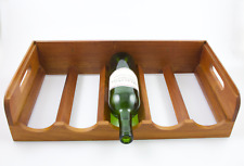 Bandeja apilable vintage de 5 botellas de madera de teca Kalmar segunda mano  Embacar hacia Argentina