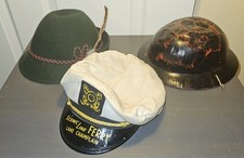 Capacete militar de metal brinquedo verde infantil antigo, boné capitão de barco e chapéu de lã alpina, usado comprar usado Capacete militar de metal brinquedo verde infantil antigo, boné capitão de barco e chapéu de lã alpina, usado comprar usado  Enviando para Brazil