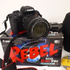 Usado, Kit de câmera Canon EOS Rebel T6i EF-S 18-135 IS STM com caixa, estojo, além de EXTRAS comprar usado  Enviando para Brazil