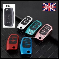 Fibra De Carbono 3 botão Carro Controle Remoto Key Fob Capa para a chave Flip Ford T 43 Cf * comprar usado  Enviando para Brazil
