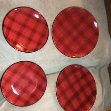 Red tartan plates for sale  SOMERTON