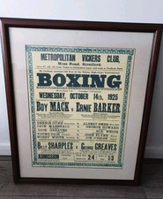 Framed boxing memorabilia for sale  BOLTON