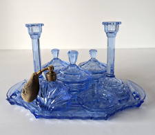 Blue glass dressing for sale  BRISTOL