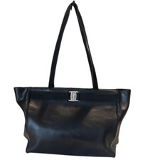 Bolsa de ombro Salvatore Ferragamo Vara couro preto italiano detalhe de gorgorão arco comprar usado  Enviando para Brazil