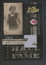 Camiseta Donruss 2004 couro e madeira Johnny Bench Cincinnati Reds HOF GU 47/100 comprar usado  Enviando para Brazil
