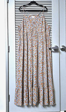 Usado, Vestido maxi com estampa floral azul gelo alça spghtt 2XL com brincos anthropologie comprar usado  Enviando para Brazil