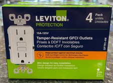 Tomadas GFCI resistentes a adulteração Leviton Protection GFTR1-4W 15A 125V (4 pacotes de 4s) comprar usado  Enviando para Brazil