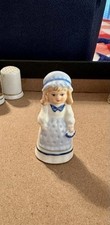 6280~Vintage Gift World of Gorham Bone China Doll Thimble By Maruri Girl Blue Dr comprar usado  Enviando para Brazil