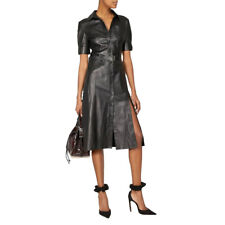 Novo Vestido de Festa Feminino Genuíno Macio Couro de Cordeiro Preto Designer comprar usado  Enviando para Brazil