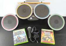 Xbox 360: Pacote Rock Band - Conjunto de bateria com suporte + baquetas + microfone + 2 jogos comprar usado  Enviando para Brazil