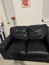 Black italian leather for sale  GRAVESEND