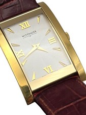 Antigo Relógio Suíço Wittnauer Tom Dourado com Numerais Romanos e Pulseira de Couro 9" Aço Inoxidável comprar usado  Enviando para Brazil