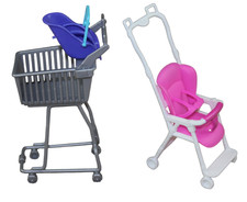 Carrinho de Compras Barbie Happy Family Baby Store Rosa Boneca Brinquedo Vintage 2002 comprar usado  Enviando para Brazil