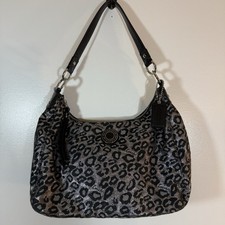 Bolsa de ombro COACH F21063 ASSINATURA estampa animal OCELOT prata metálica comprar usado  Enviando para Brazil