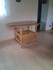 Rattantisch glasplatte gebraucht kaufen  Berlin