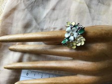 Bague fleurs émaillé d'occasion  Auch