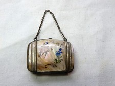Vintage, Antigo Madrepérola/Concha ~ Bolsa/Caixa Feminina para Moedas. comprar usado  Enviando para Brazil