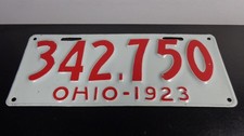1923 ohio license for sale  Norwalk