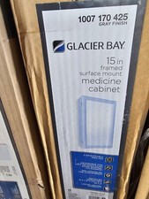 Gabinete de remédios Gray Glacier Bay 15,25 pol x 26 pol. montagem retangular emoldurada comprar usado  Enviando para Brazil