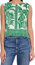 Blusa VELVET By Graham & Spencer Neva sem mangas estampa palma verde M $159 H14, usado comprar usado  Enviando para Brazil