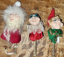 RARO Judy Orr Judith feito à mão Papai Noel bobo da corte elfo vara enfeite de marionete miniatura  comprar usado  Enviando para Brazil