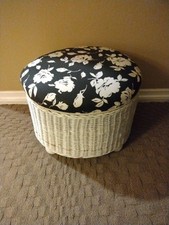 Vintage ottoman wicker for sale  Santa Ana