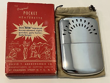 Aquecedor de mão vintage Abercrombie original bolso aquecedor com bolsa e caixa comprar usado  Enviando para Brazil
