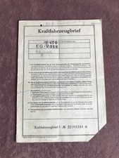 Fahrzeugbrief kraftfahrzeugbri gebraucht kaufen  Kulmbach
