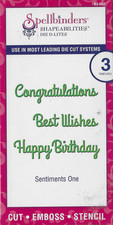 Spellbinders sentiments one for sale  IPSWICH