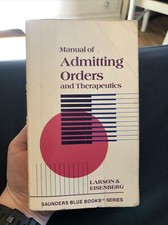 Manual Of Admitting Orders And Therapeutics 2nd Edition Larson & Eisenberg comprar usado  Enviando para Brazil