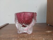 Michael Mikula Arte Vidro Cubester Rosa Luminária Escultura 4" Quadrada Assinada Muito Bom Estado Usado comprar usado  Enviando para Brazil