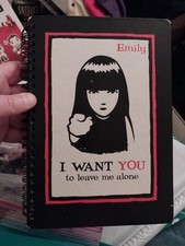 RARO VINTAGE Emily The Strange Notebook - Design "I Want You To Leave Me Alone" 2001 comprar usado  Enviando para Brazil